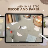 Minimalistic Decor and Paper Digital Stickers Kit