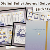 Dreamy Digital Bullet Journal Setup Stickers
