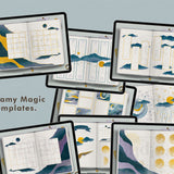 Dreamy Moon Magic Digital Bullet Journal Setup Stickers