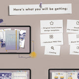 Dreamy Digital Bullet Journal Setup Stickers