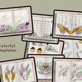 Nature Mystical Digital Bullet Journal Setup Stickers