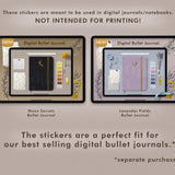 Dreamy Digital Bullet Journal Setup Stickers