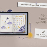 Dreamy Digital Bullet Journal Setup Stickers