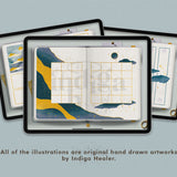 Dreamy Moon Magic Digital Bullet Journal Setup Stickers