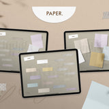 Minimalistic Decor and Paper Digital Stickers Kit