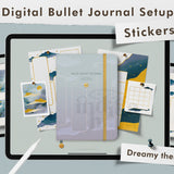 Dreamy Moon Magic Digital Bullet Journal Setup Stickers