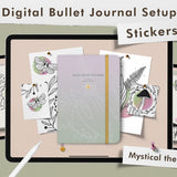 Nature Mystical Digital Bullet Journal Setup Stickers