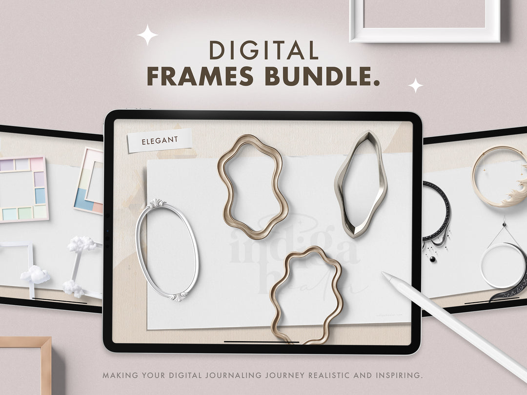 Digital Frames Bundle – Indiga Healer - Digital stationery for creative ...