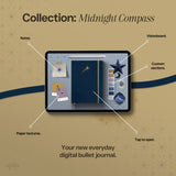 Digital Bullet Journal - Midnight Compass