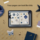 Digital Bullet Journal - Midnight Compass